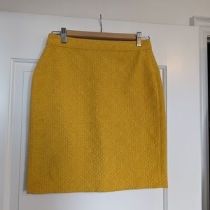 Mustard Yellow Pencil Skirt, Banana Republic, Size 2